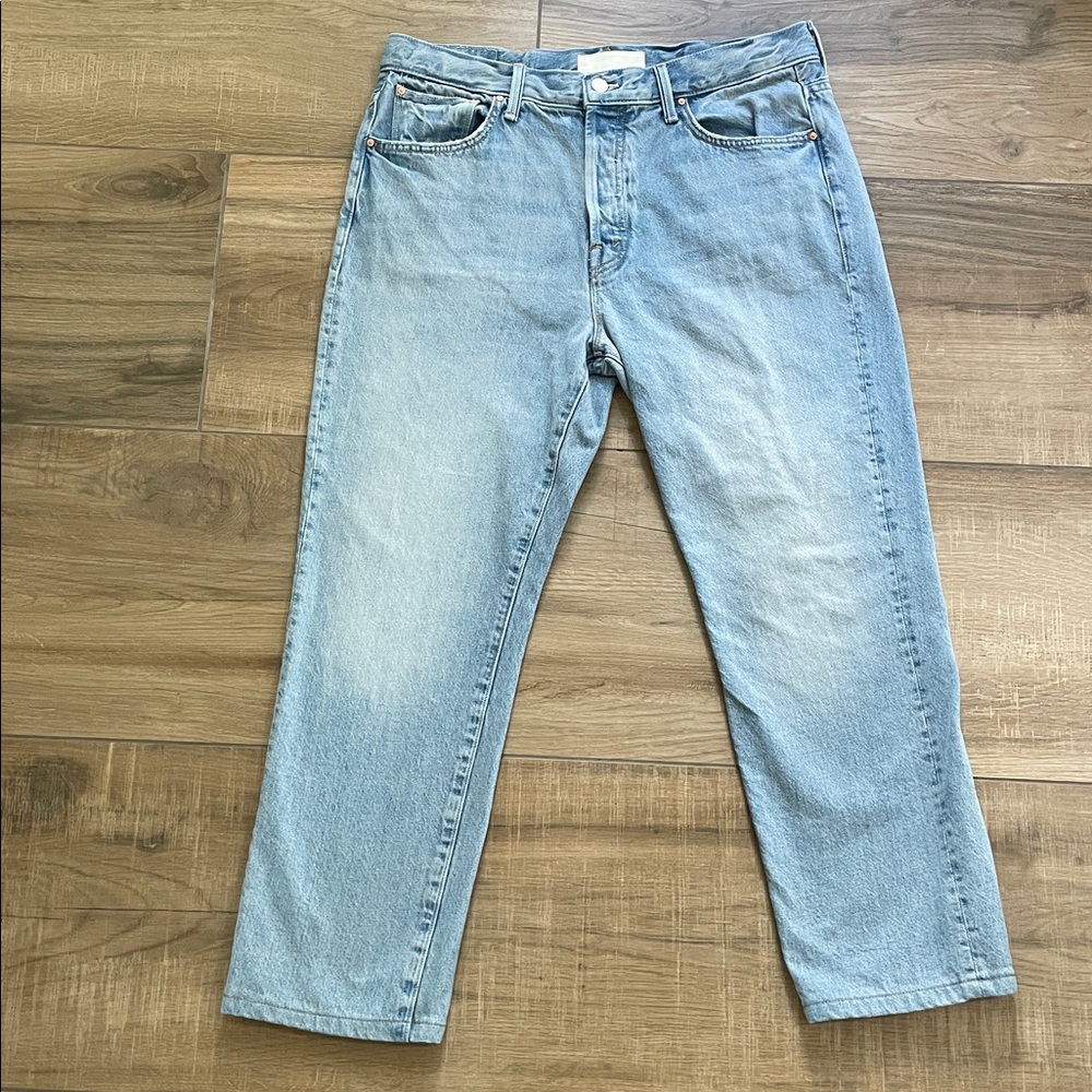 MOTHER Light Blue Ankle & Cropped Jeans